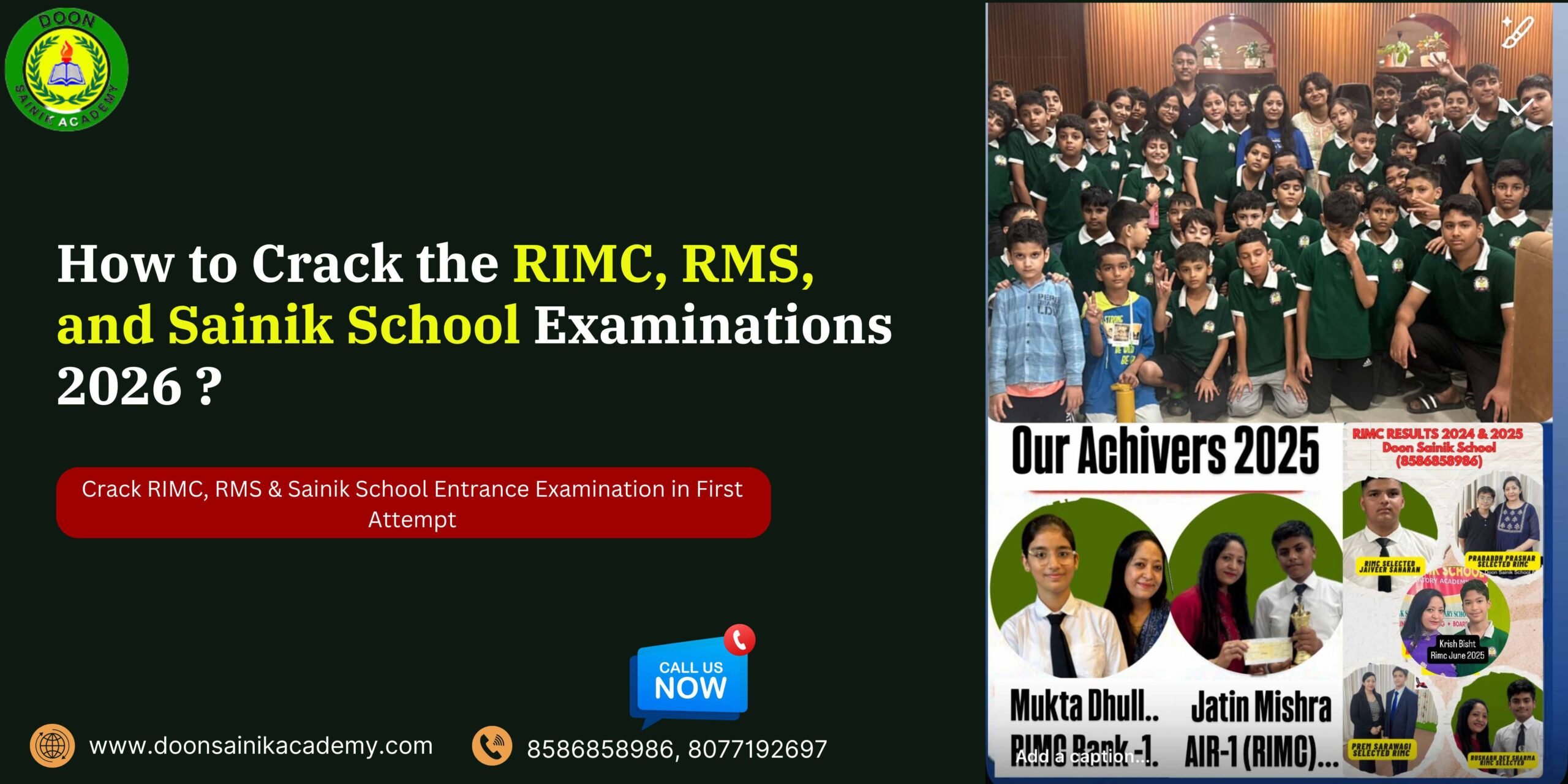 How to Crack the RIMC, RMS and Sainik School 2026 Examinations?