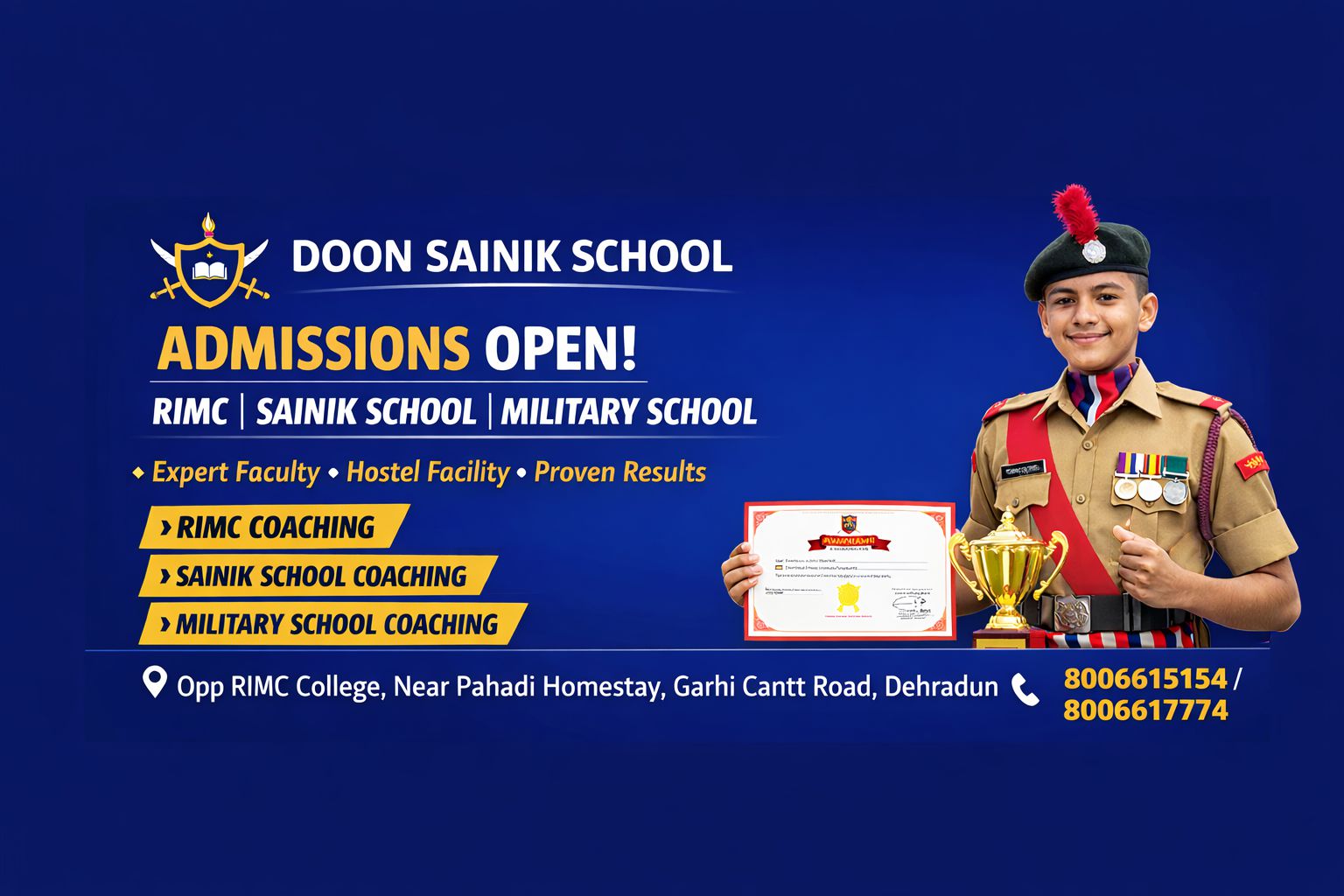 RIMC, RMS, and Sainik School Admission Open 2026-27