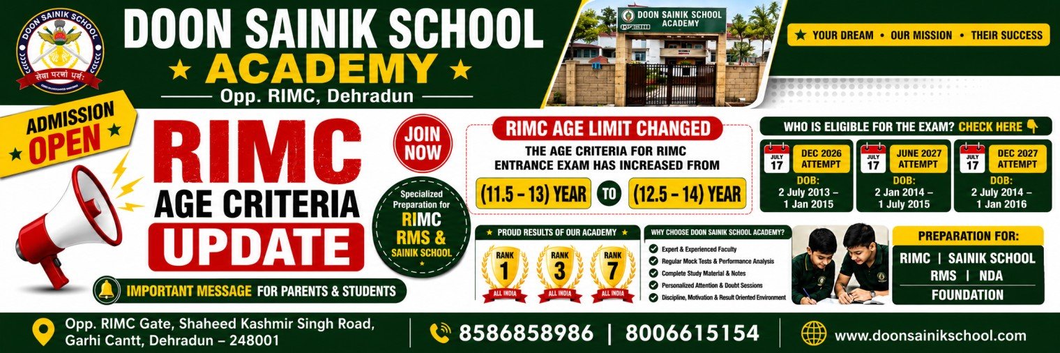 RIMC Age Criteria Updated 2026–27: Complete Guide for Parents & Students