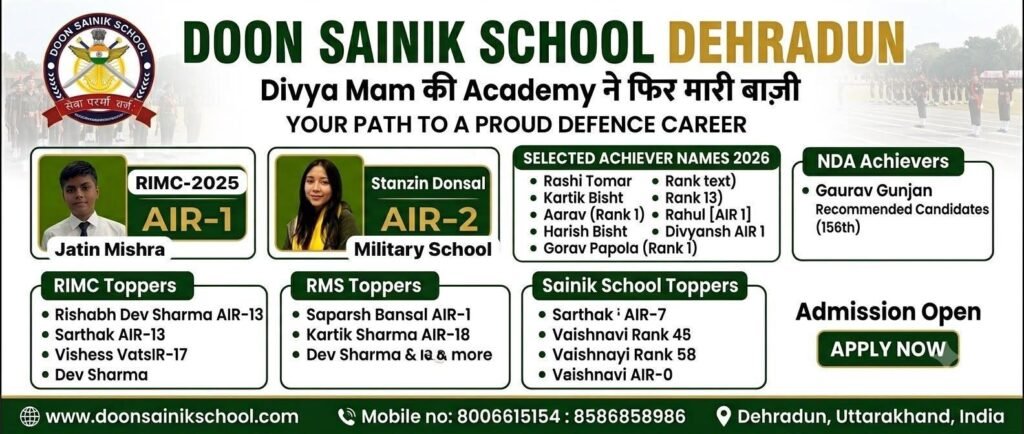 Best Military School Coaching in Dehradun – A Complete Guide for 2026-27