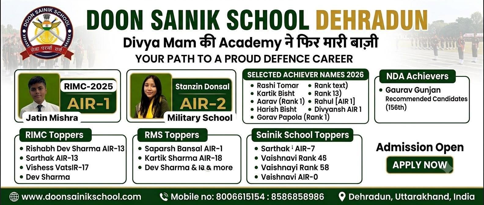 Best Military School Coaching in Dehradun – A Complete Guide for 2026-27